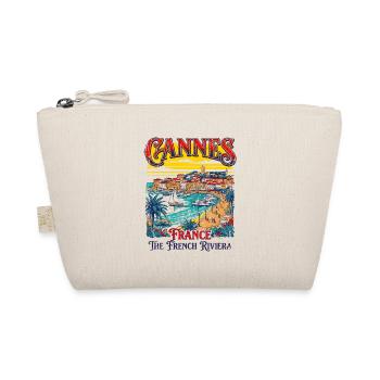 Retro Cannes France The French Riviera - Bio-Täschchen - Natur - Vorne