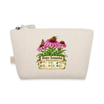 Roter Sonnenhut - Pflanzenmotiv - Geschenk Gärtner - Bio-Täschchen - Natur - Vorne