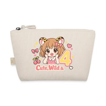 Cute Wild & 4 Leopard Girl Theme - Bio-Täschchen - Natur - Vorne