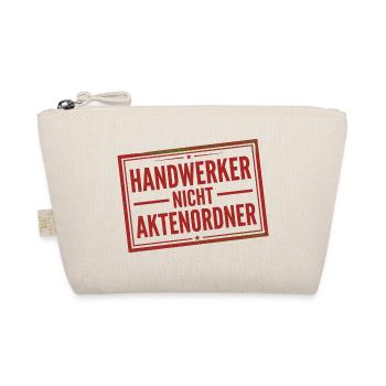 Handwerker Spruch nicht Aktenordner Stempel - Bio-Täschchen - Natur - Vorne