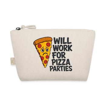 Pizza Party Typografie Nurse Pflege Sarkasmus RN - Bio-Täschchen - Natur - Vorne