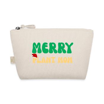 Fröhliche Pflanzenmama Weihnachtsgeschenk Pflanzenliebhaber Feiertag - Bio-Täschchen - Natur - Vorne