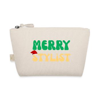 Frohe Stylistin Weihnachten Friseur Salon Geschenk - Bio-Täschchen - Natur - Vorne