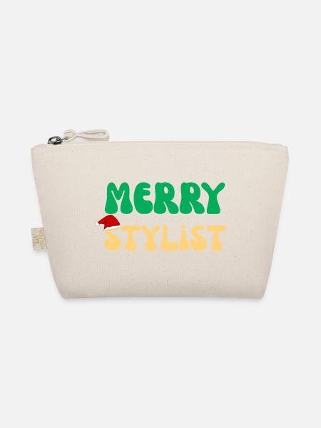 Frohe Stylistin Weihnachten Friseur Salon Geschenk - Bio-Täschchen - Natur