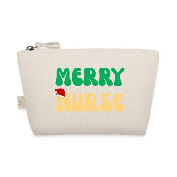 Frohe Nurse Weihnachtspullover Retro Nurse Geschenk - Bio-Täschchen - Natur - Vorne