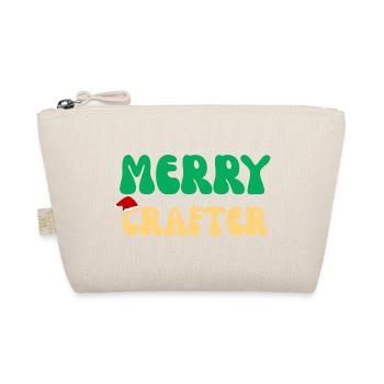 Fröhliches Bastelhandwerker-Weihnachtsgeschenk Retro-DIY-Stricken Ho - Bio-Täschchen - Natur - Vorne