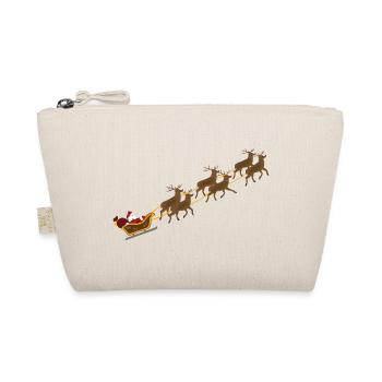 Weihnachtsschlitten - Bio-Täschchen - Natur - Vorne