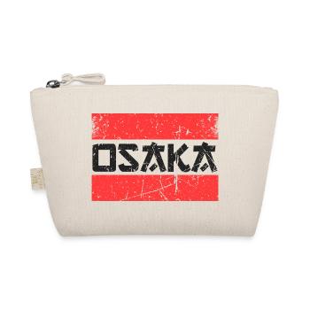 Osaka Japan Grunge Rot Streifen Japanische Stadt - Bio-Täschchen - Natur - Vorne
