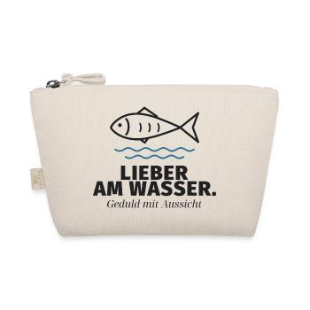 Lieber am Wasser – Fischmotiv - Bio-Täschchen - Natur - Vorne