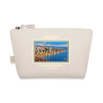 Brasilien Porto Alegre Vintage Reisemarke - Bio-Täschchen - Natur - Vorne