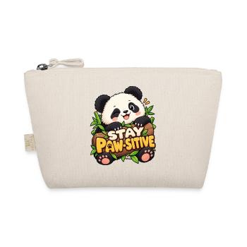 Stay Paw-Sitive Panda - Bio-Täschchen - Natur - Vorne