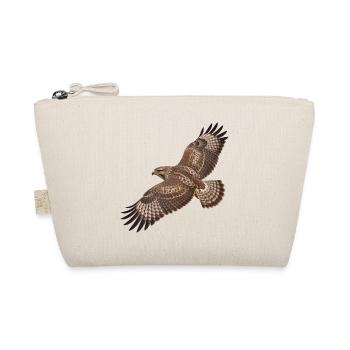 Mäusebussard im Flug – naturgetreues Vogelmotiv - Bio-Täschchen - Natur - Vorne