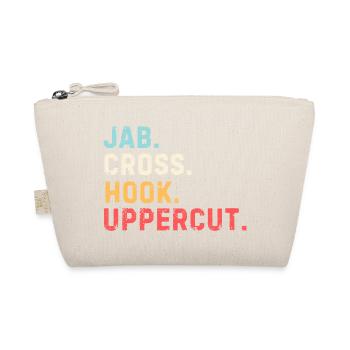 Lustiger Boxliebhaber Jab Cross Hook Uppercut - Bio-Täschchen - Natur - Vorne