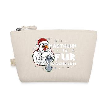 Masthuhn Für Wachstum Weihnachten Gym Kraftsport - Bio-Täschchen - Natur - Vorne
