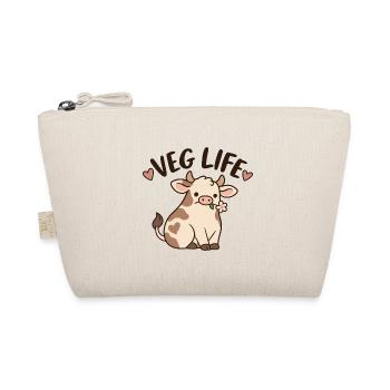 Veg Life Cute Cow - Bio-Täschchen - Natur - Vorne