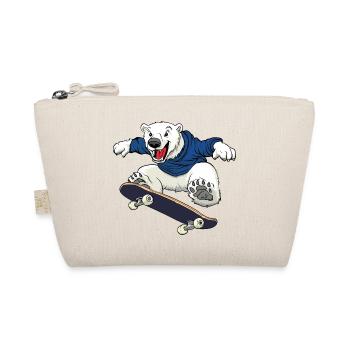 Eisbär Skater - Bio-Täschchen - Natur - Vorne