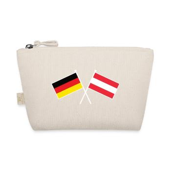 Deutschland & Österreich Flaggen - DACH - Bio-Täschchen - Natur - Vorne