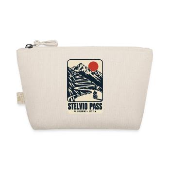 Stelvio Pass 48 Haarnadeln Vintage-Motorradplakat - Bio-Täschchen - Natur - Vorne