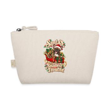  Santas Smallest Trouble Französische Bulldogge - Bio-Täschchen - Natur - Vorne