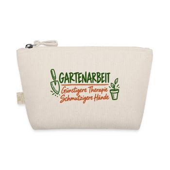 Gartenarbeit Therapie – Lustiges Garten Shirt - Bio-Täschchen - Natur - Vorne