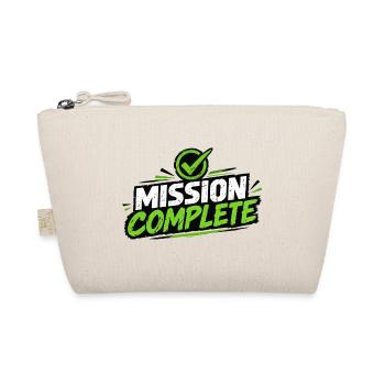 Mission Complete Grunge Logo Neon Green - Bio-Täschchen - Natur - Vorne