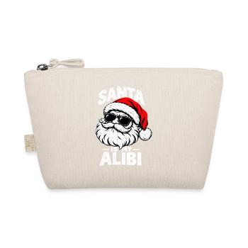 Santa ist mein Alibi lustiger Weihnachtsmann Humor - Bio-Täschchen - Natur - Vorne