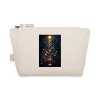 Kosmischer Weihnachtsbaum mit Planetenschmuck - Bio-Täschchen - Natur - Vorne