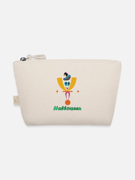 Halloween-Clown-Logo mit Hut - Bio-Täschchen - Natur