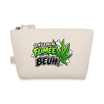 Ohne Gras gibt es keinen Rauch Cannabis Pop Art - Bio-Täschchen - Natur - Vorne