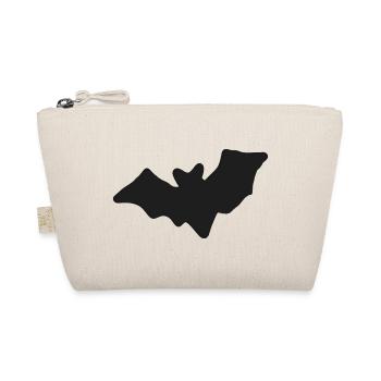 Dunkle Fledermaus, handgezeichnete Silhouette - Bio-Täschchen - Natur - Vorne