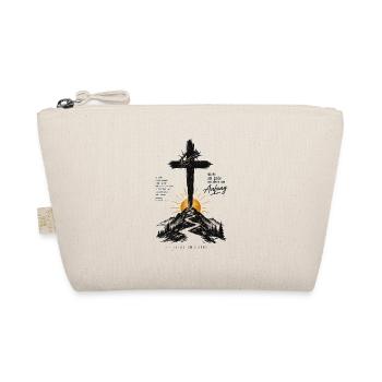 Kreuz über Berglandschaft Jesus - Bio-Täschchen - Natur - Vorne