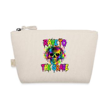 Rave Skull Neon-Kopfhörer - Bio-Täschchen - Natur - Vorne