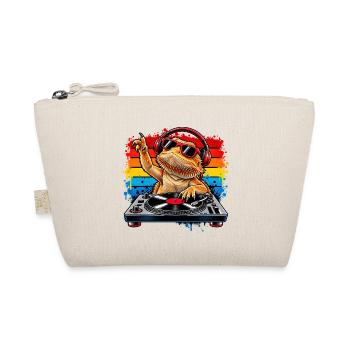 Bearded Dragon DJ Rainbow Vibes - Bio-Täschchen - Natur - Vorne