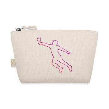 Geschenkidee für einen Faustball-Fan mit Teamspiel - Bio-Täschchen - Natur - Vorne