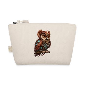 Steampunk Eule Steam Punk Eule Vogel Vintage - Bio-Täschchen - Natur - Vorne