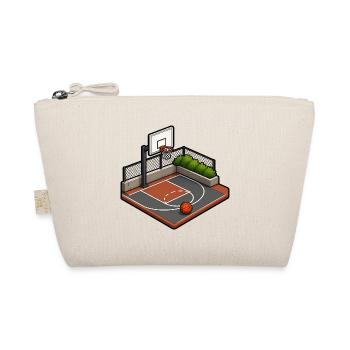Basketball Court Korb Isometrisch Sport T-Shirt - Bio-Täschchen - Natur - Vorne