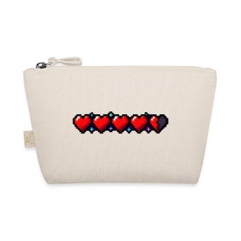 Pixel Art Herzen Health Bar Retro Gamer T-Shirt - Bio-Täschchen - Natur - Vorne