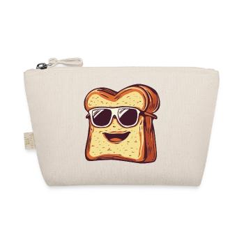 Lachender Toast mit Sonnenbrille - Bio-Täschchen - Natur - Vorne