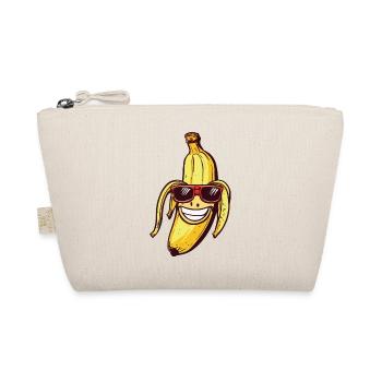 Lachende Banane mit Sonnenbrille - Bio-Täschchen - Natur - Vorne