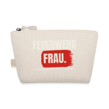 Feuerwehrfrau – Ehrenamt mit Herz - Bio-Täschchen - Natur - Vorne
