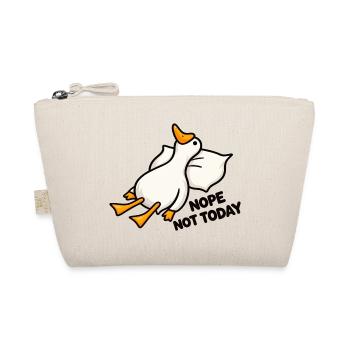 Nope Not Today – Lustige Ente mit Humor - Bio-Täschchen - Natur - Vorne