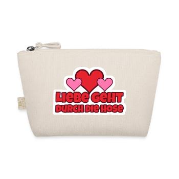 Liebe geht durch die Hose Sticker - Bio-Täschchen - Natur - Vorne