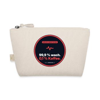 99,9 % Wach. 0,1 % Kaffee. Admin Shirt - Bio-Täschchen - Natur - Vorne