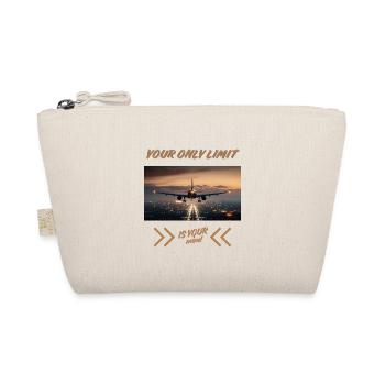Your Only Limit Is Your Mind – Flugzeug Mindset - Bio-Täschchen - Natur - Vorne