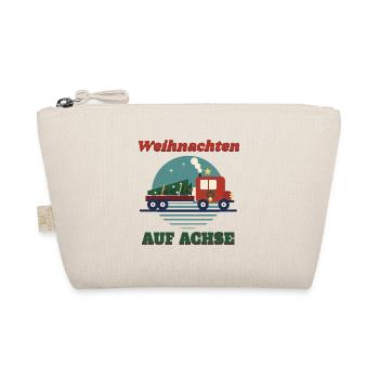 Weihnachten auf Achse – Retro LKW Fernfahrer - Bio-Täschchen - Natur - Vorne