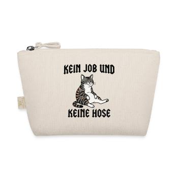 Katze - Kein job und keine Hose - Bio-Täschchen - Natur - Vorne