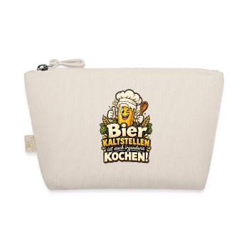 Bier kaltstellen ist auch irgendwie Kochen! - Bio-Täschchen - Natur - Vorne