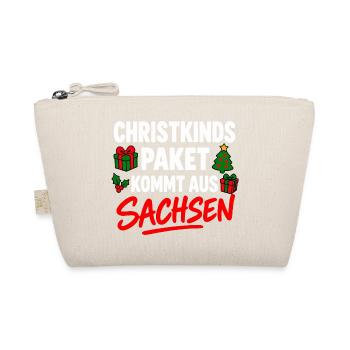 Christkinds Paket kommt aus Sachsen Weihnachten - Bio-Täschchen - Natur - Vorne