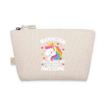 Mamacorn Normal Mom More Awesome Mama Einhorn - Bio-Täschchen - Natur - Vorne