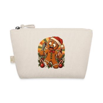 Christmas Lebkuchenmann Grillender Papa - Bio-Täschchen - Natur - Vorne